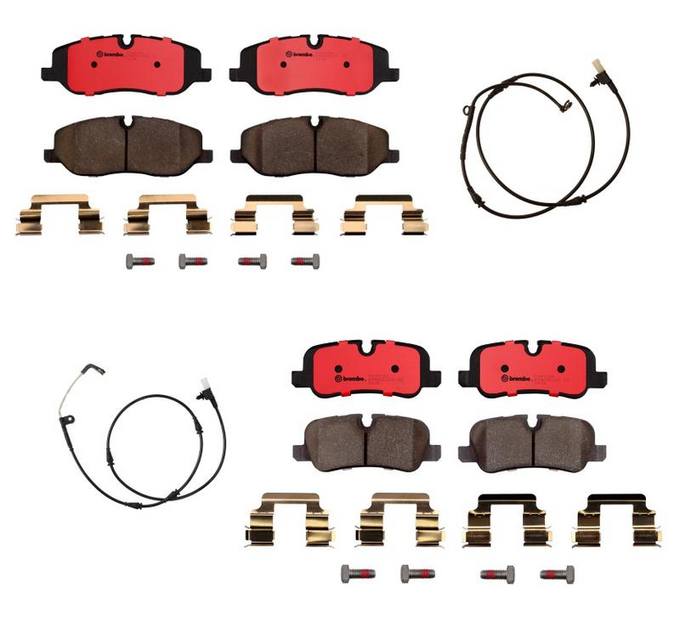 Land Rover Brakes Kit - Brembo Pads Front  and Rear (Ceramic) SOE000025 - Brembo 1555324KIT